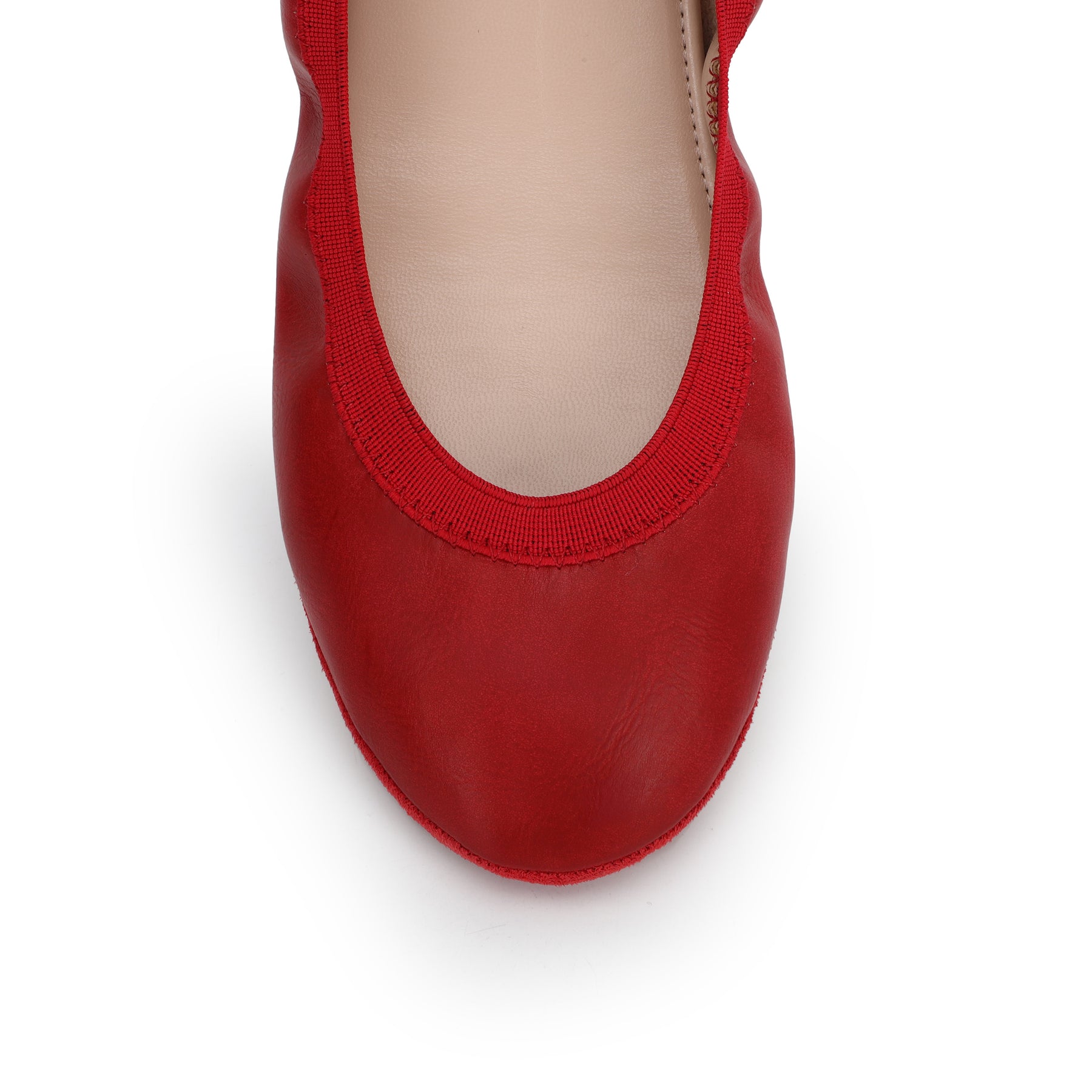 Nina Foldable Ballet Flat in Red PETA-Approved Vegan Leather