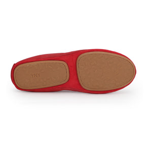 Nina Foldable Ballet Flat in Red PETA-Approved Vegan Leather