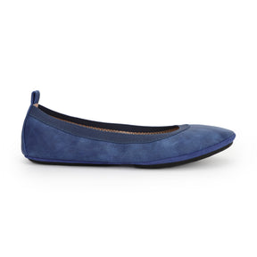 Nina Foldable Ballet Flat in Royal Blue PETA-Approved Vegan Leather