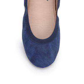 Nina Foldable Ballet Flat in Royal Blue PETA-Approved Vegan Leather