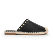 Paloma Stud Mule in Black - Yosi Samra  - Women's Flats