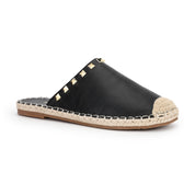 Paloma Stud Mule in Black - Yosi Samra  - Women's Flats