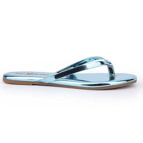 Rivington Flip Flop in Blue Chrome