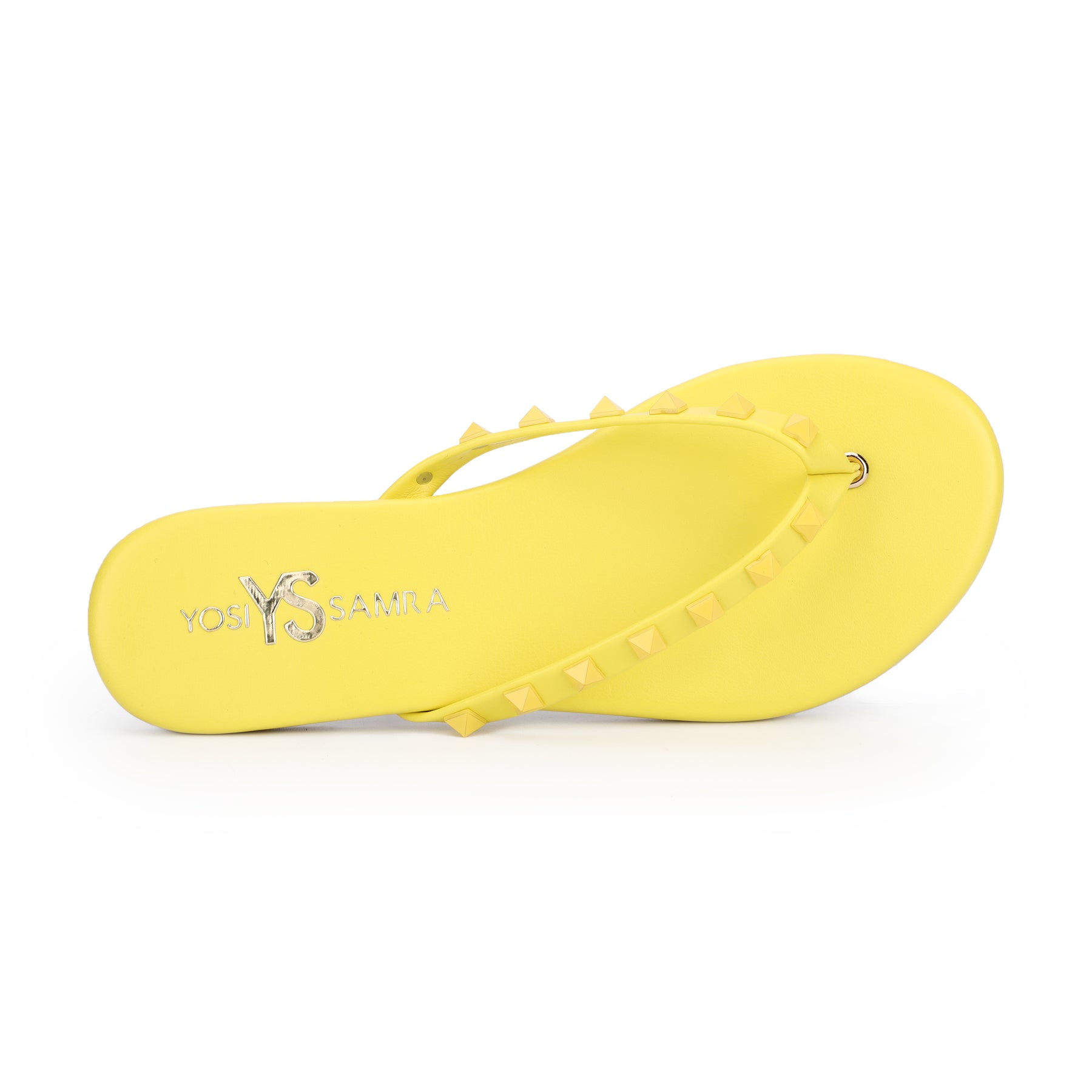 Rivington Stud Flip Flop in Canary Yellow