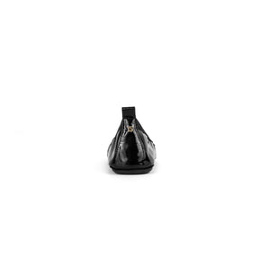 yosi samra black patent leather ballet flat foldable