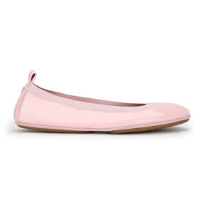 Samara Foldable Ballet Flat in Blush Patent Leather