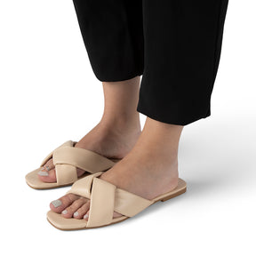 Nancy Nude Leather Sandal